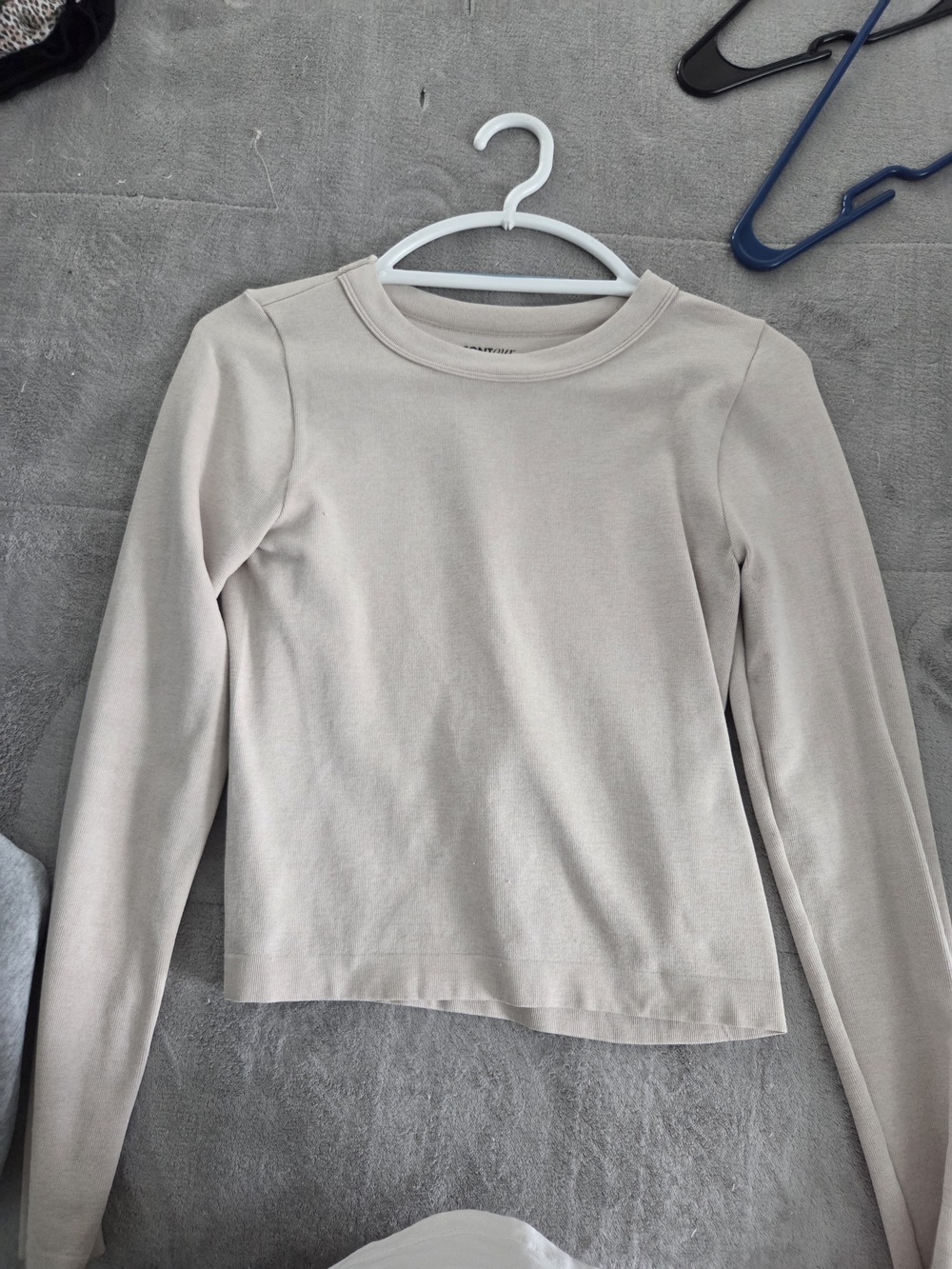 PacSun Women's Long Sleeve Crewneck Top - Light Beige